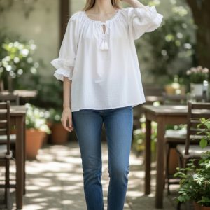 Italy Top - White CottonTop (ONE SIZE)