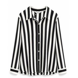 Ella - Black & White Striped Shirt