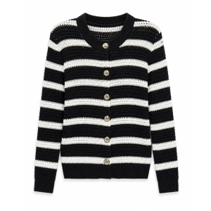 Kelly - Black and White Striped Knitwear