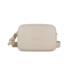 Fenn Crossbody – Off White - Silver Zip