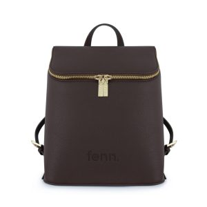 Fenn Backpack – Brown - Gold Zip